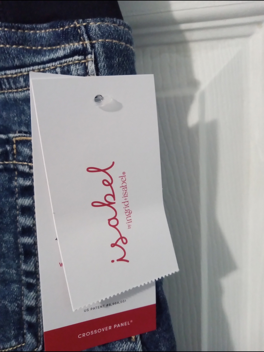 Isabel Maternity by Ingrid & Isabel Blue Denim Shorts with Black Stretch Panel - Picture 2 of 6